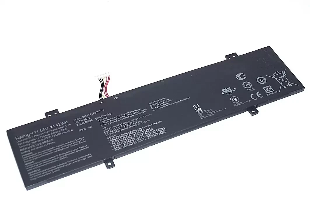 Аккумулятор (батарея) для ноутбука Asus TP412UA (C31N1733) 11.55В,Li-Pol, 42Wh