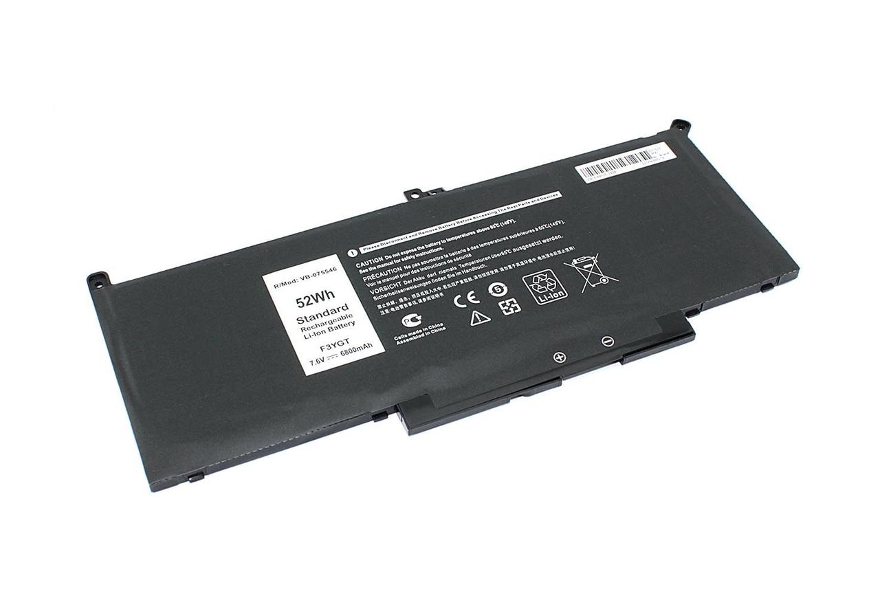 Аккумулятор (батарея) F3YGT-2S2P для ноутбука Dell Latitude 12 7000, 7.6В 6800мАч, черный (OEM)