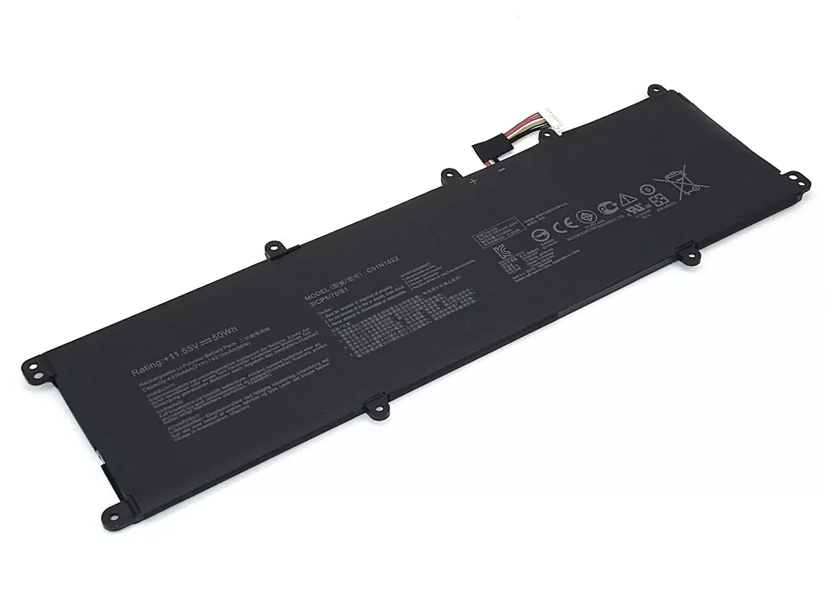 Аккумулятор (батарея) C31N1622 для ноутбукa Asus UX3430UA, 11.55В, 4210мАч