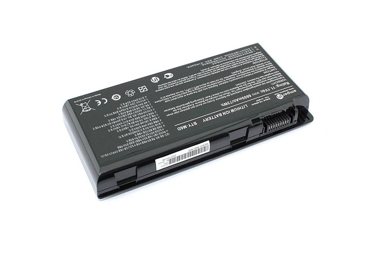 Аккумулятор (батарея) Amperin AI-M6D для ноутбука MSI GT60, GT70 (BTY-M6D), 11.1В, 6600мАч