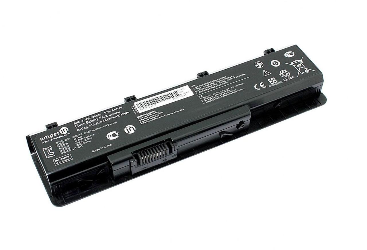 Аккумулятор (батарея) Amperin AI-N45 для ноутбука Asus N45 (A32-N55), 10.8В, 4400мАч