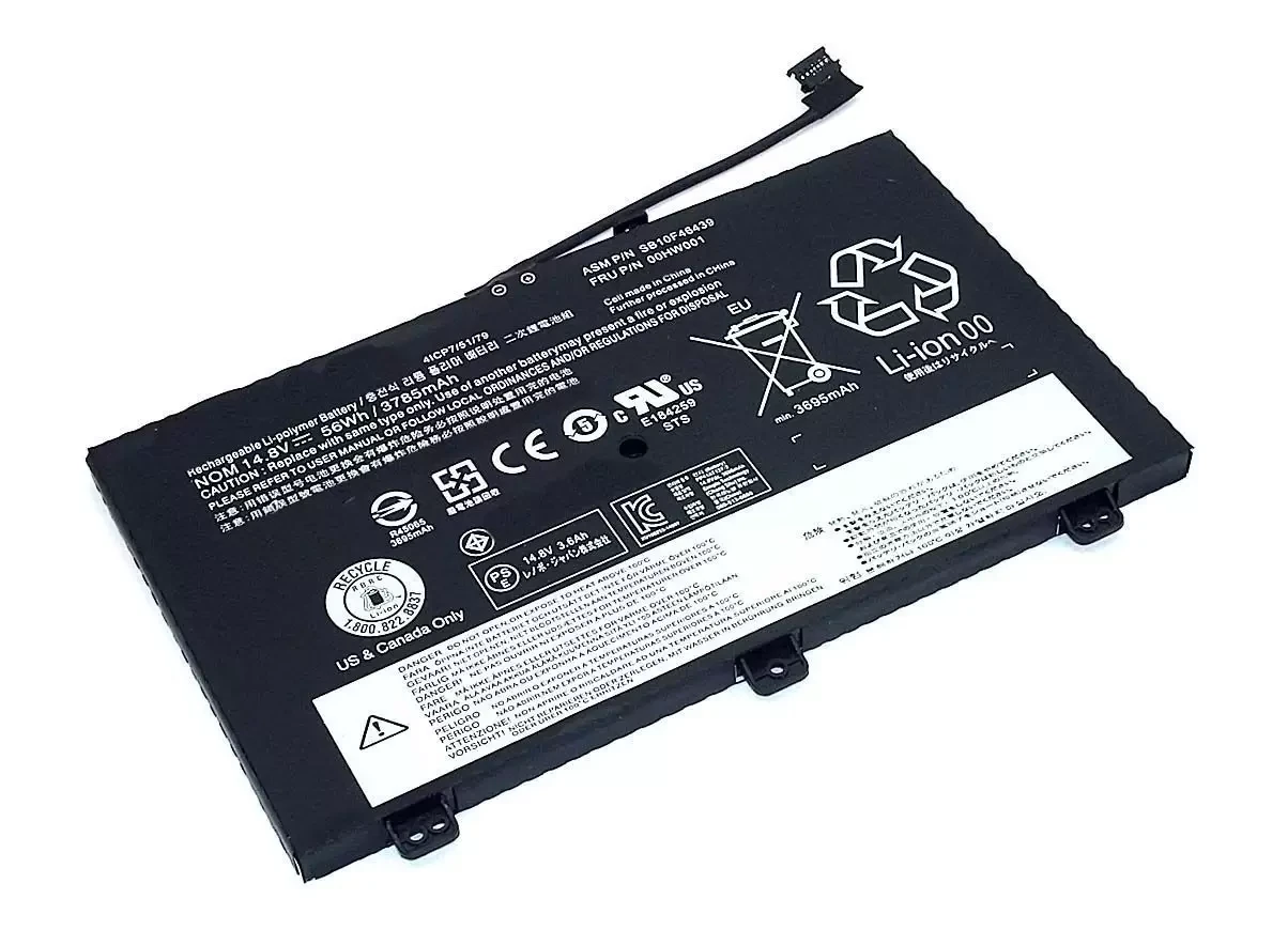 Аккумулятор (батарея) для ноутбука Lenovo ThinkPad Yoga 14 (00HW000) 15.2В 3690мАч