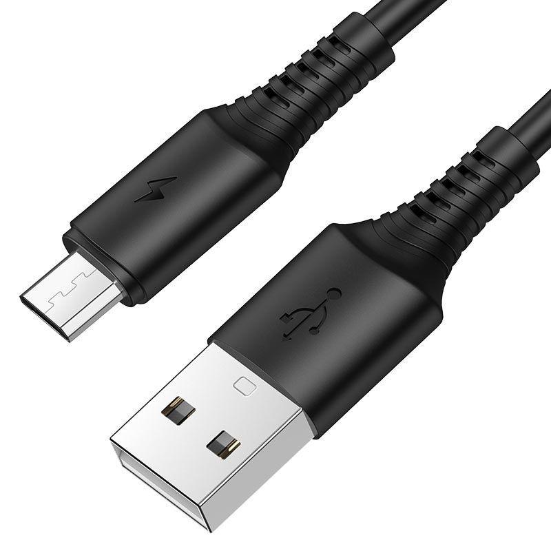 USB кабель Borofone BX47 CoolWay Charging Data Cable For Micro, черный