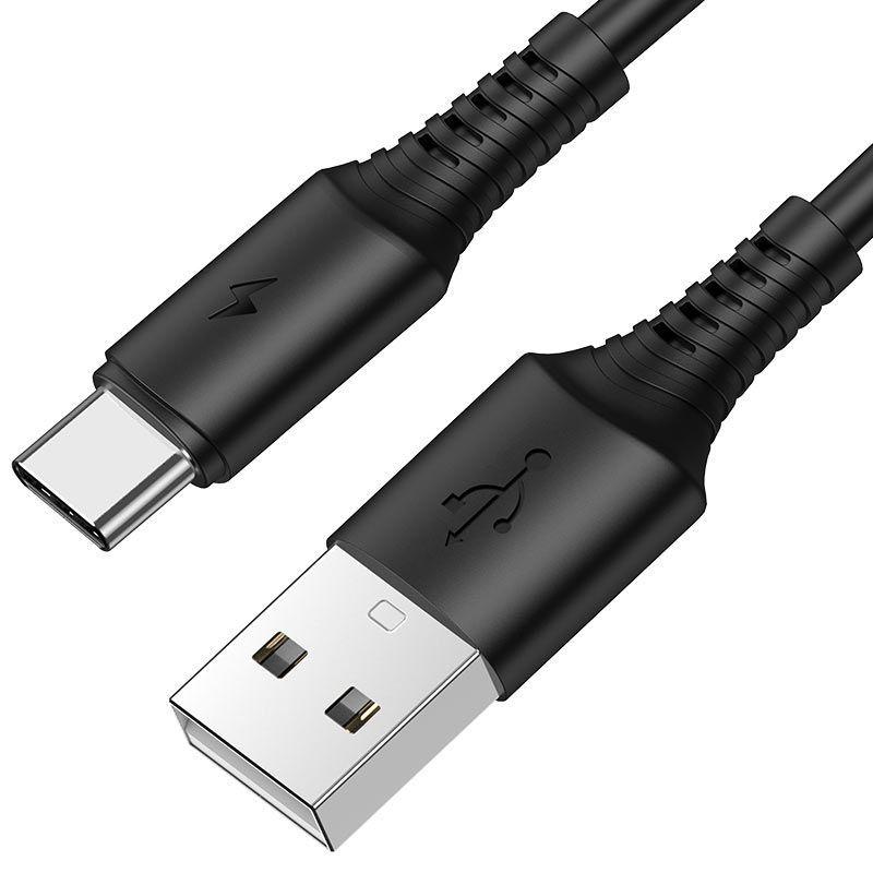USB кабель Borofone BX47 CoolWay Charging Data Cable For Type-C, черный