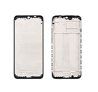 Рамка дисплея (средняя часть) для телефона Xiaomi Redmi 9A, 9C, черная (возможен дефект ЛКП)