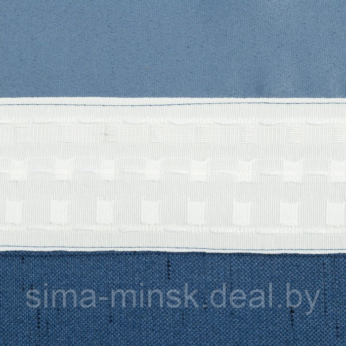 Штора портьерная Этель «Классика», цвет синий, на шторной ленте, 250х265 см, 100% п/э - фото 3 - id-p181320927