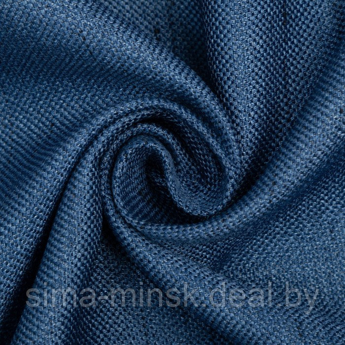 Штора портьерная Этель «Классика», цвет синий, на шторной ленте, 250х265 см, 100% п/э - фото 4 - id-p181320927