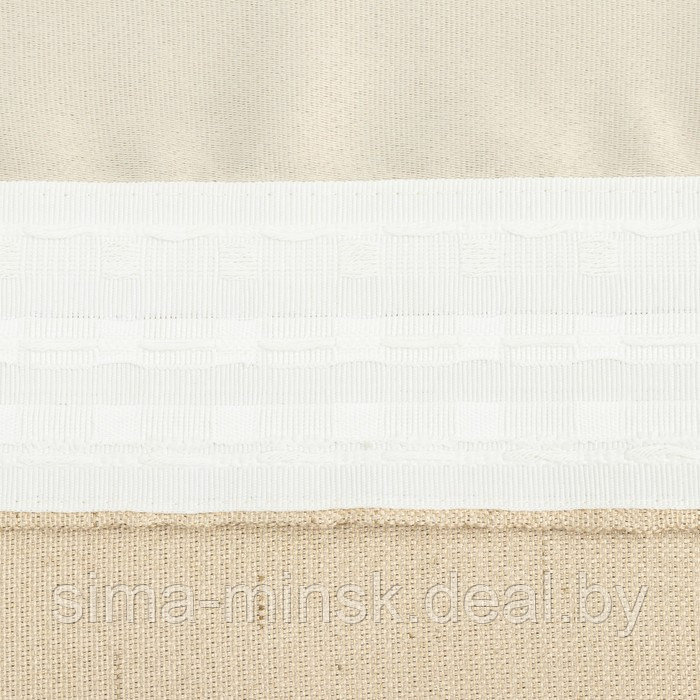 Штора портьерная Этель «Классика» цвет бежевый, на шторн.ленте 270х300 см,100% п/э - фото 3 - id-p181320928