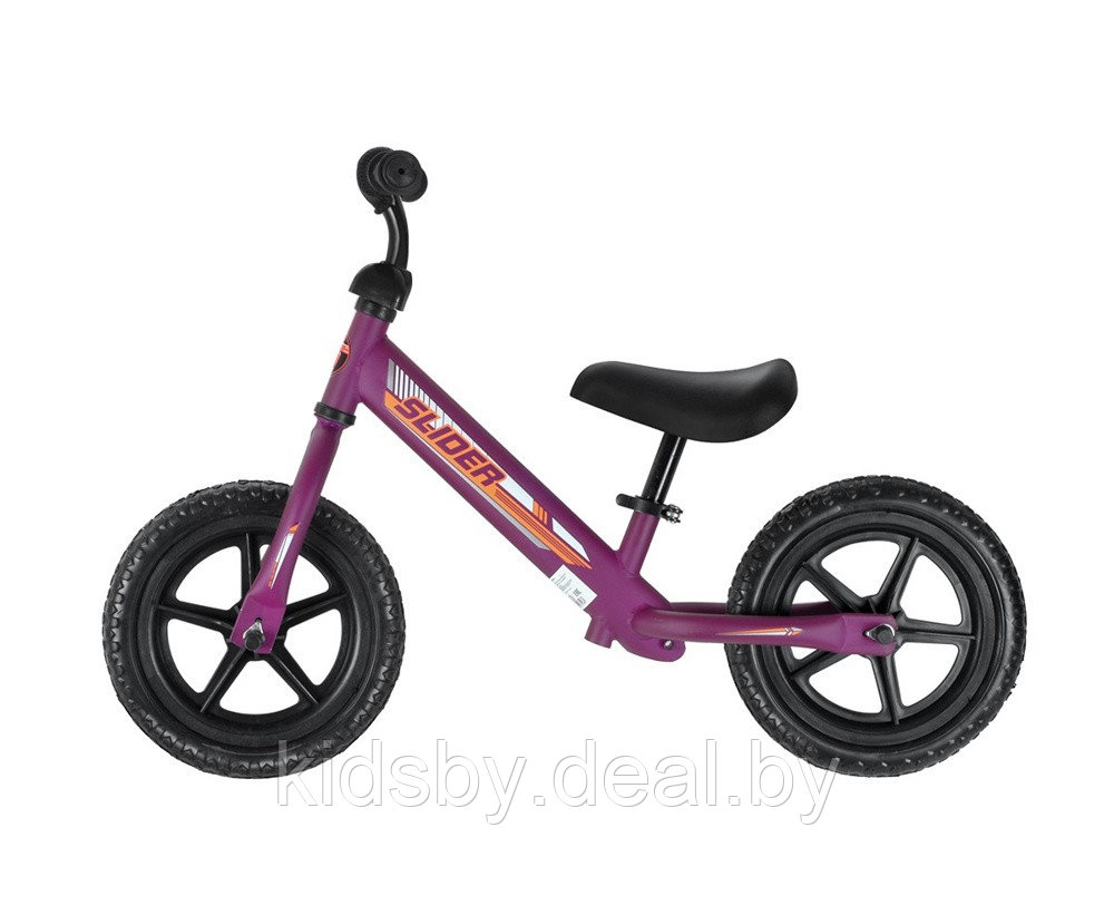 Беговел Slider DJ105V (фиолетовый) порошковая покраска, пластиковые колеса 12, стальная рама - фото 2 - id-p181334145