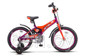 LU085921 Велосипед Stels Jet Z010, фиолетовый/оранжевый, 18", 5-8 лет