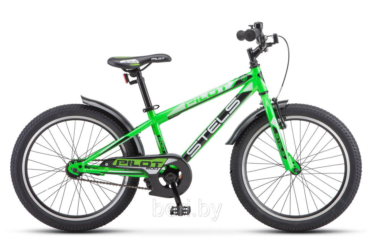 LU080718 Детский велосипед Stels Pilot 200 Gent Z010 (рама 11), синий, зеленый 20", 6-9 лет - фото 2 - id-p181334828