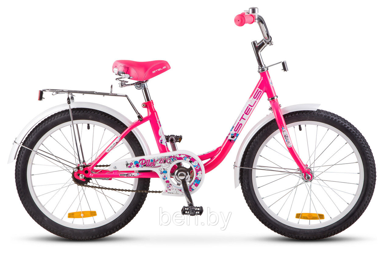 LU080720 Детский велосипед Stels Pilot 200 Lady Z010 (рама 12), розовый, 20", 6-9 лет - фото 1 - id-p181334923