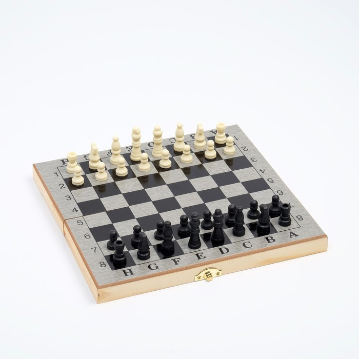 Настольная игра 3 в 1 "Шелест": нарды, шахматы, шашки, 24 х 24 см - фото 1 - id-p181340147