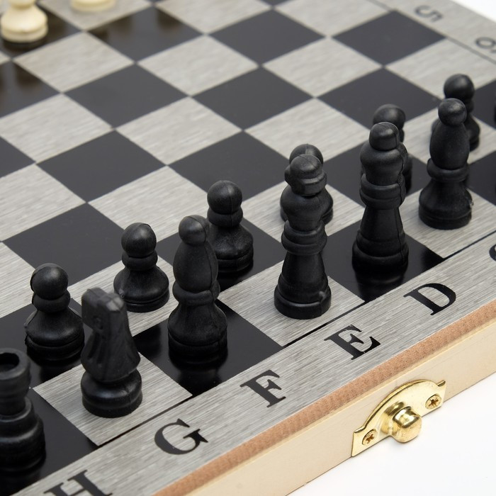 Настольная игра 3 в 1 "Шелест": нарды, шахматы, шашки, 24 х 24 см - фото 3 - id-p181340147