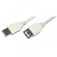 Кабель USB штекер А - гнездо А 5,0 м с ферритом ВВ (57-007)