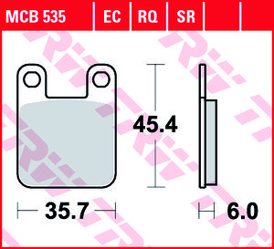 Колодки тормозные TRW MCB535EC