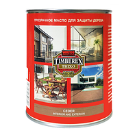 Защитное тиксотропное масло для наружных и внутренних работ Timberex Thixo, банка 1л, цвет Натуральный кедр