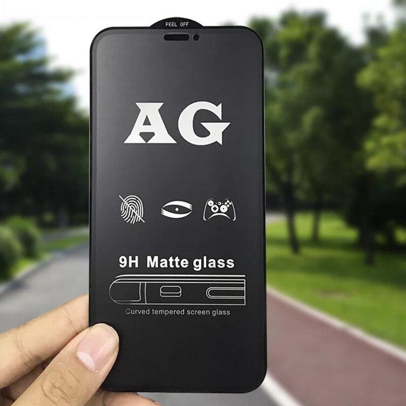 Защитное стекло 9H Matte для Apple Iphone 11 Pro Max черный (полная проклейка) матовое - фото 3 - id-p181060616