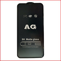 Защитное стекло 9H Matte для Apple Iphone 13 / 13 Pro черный (полная проклейка) матовое