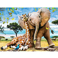 Набор для творчества "Рисование по номерам" 40*30см Жираф и слоненок