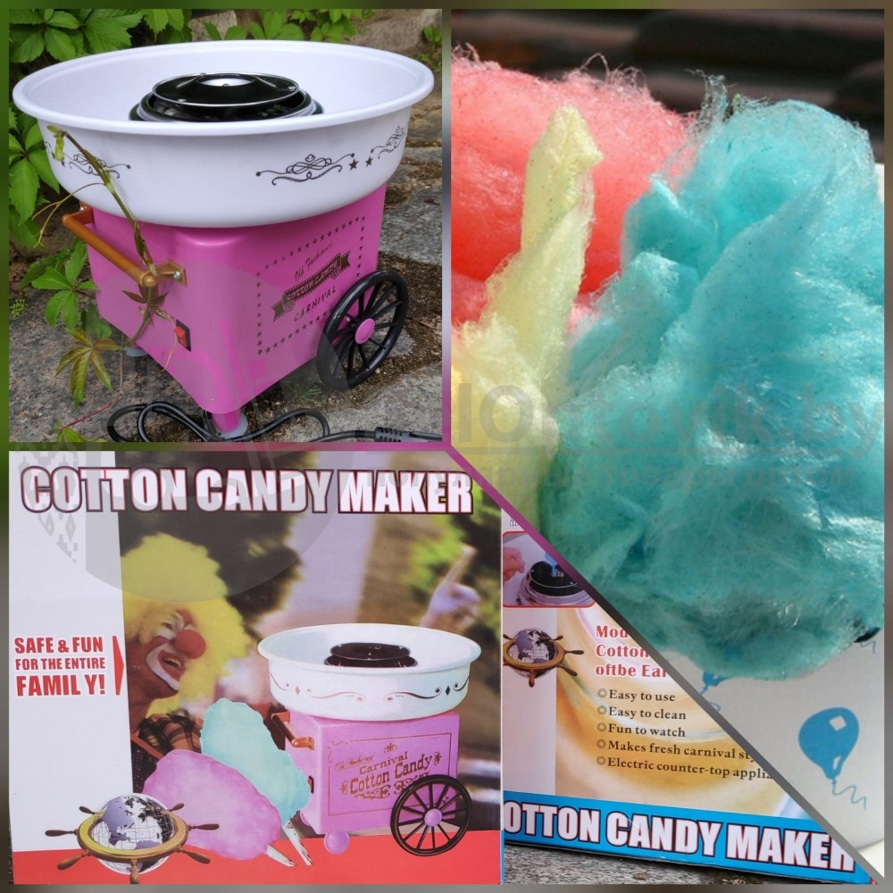Аппарат для приготовления сладкой сахарной ваты RETRO Cotton Candy "CARNIVAL", 500 W - фото 2 - id-p181364275