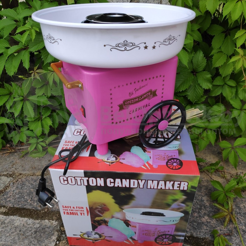 Аппарат для приготовления сладкой сахарной ваты RETRO Cotton Candy "CARNIVAL", 500 W - фото 9 - id-p181364275