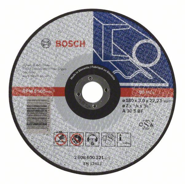 Отрезной круг, прямой, Expert for Metal Bosch A 30 S BF, 180 mm, 3,0 mm (2608600321) Bosch - фото 1 - id-p181370280