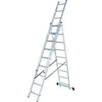 Лестница алюминиевая трёхсекционная NV 123, Ступени 3×8 1230308
