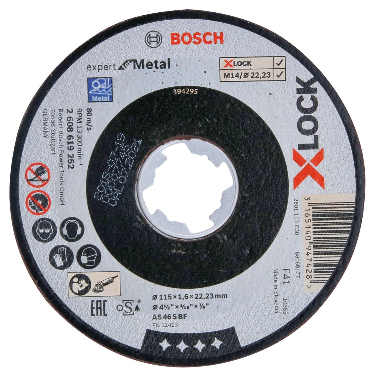 Отрезной круг X-LOCK 115x16x2223мм Expert for Metal, BOSCH (2608619252) Bosch - фото 1 - id-p181371390