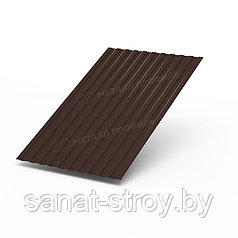 Профилированный лист С-8х1150-A (VikingMP_Д-01-8017-0,45) RAL 8017/8017 Коричневый шоколад двухсторонний