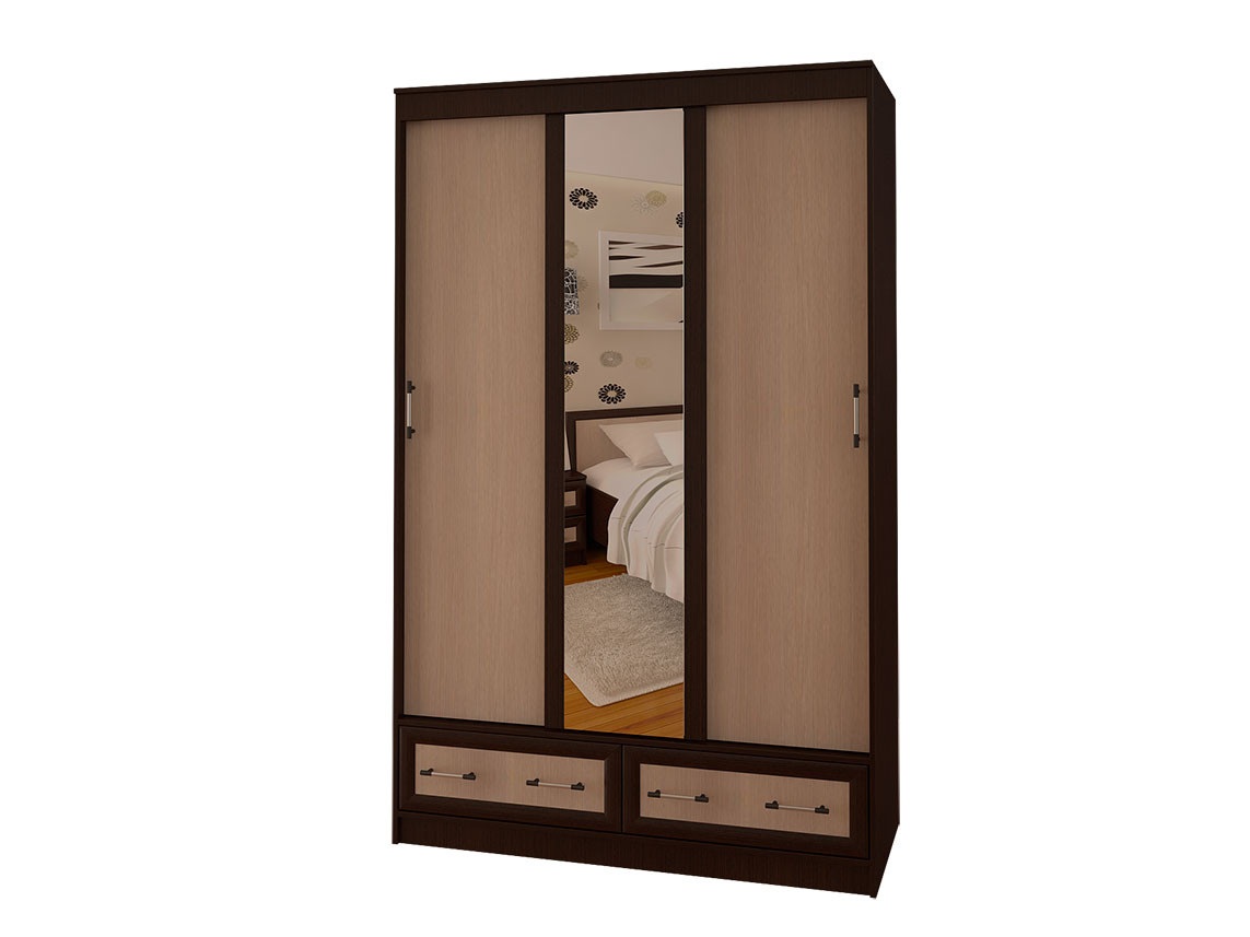 Шкаф - купе Люкс 1,65 м - Дуб атланта/Венге