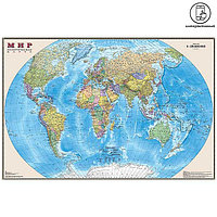 Карта мира политическая Интерактивная 1:25М (в пластик. тубусе)