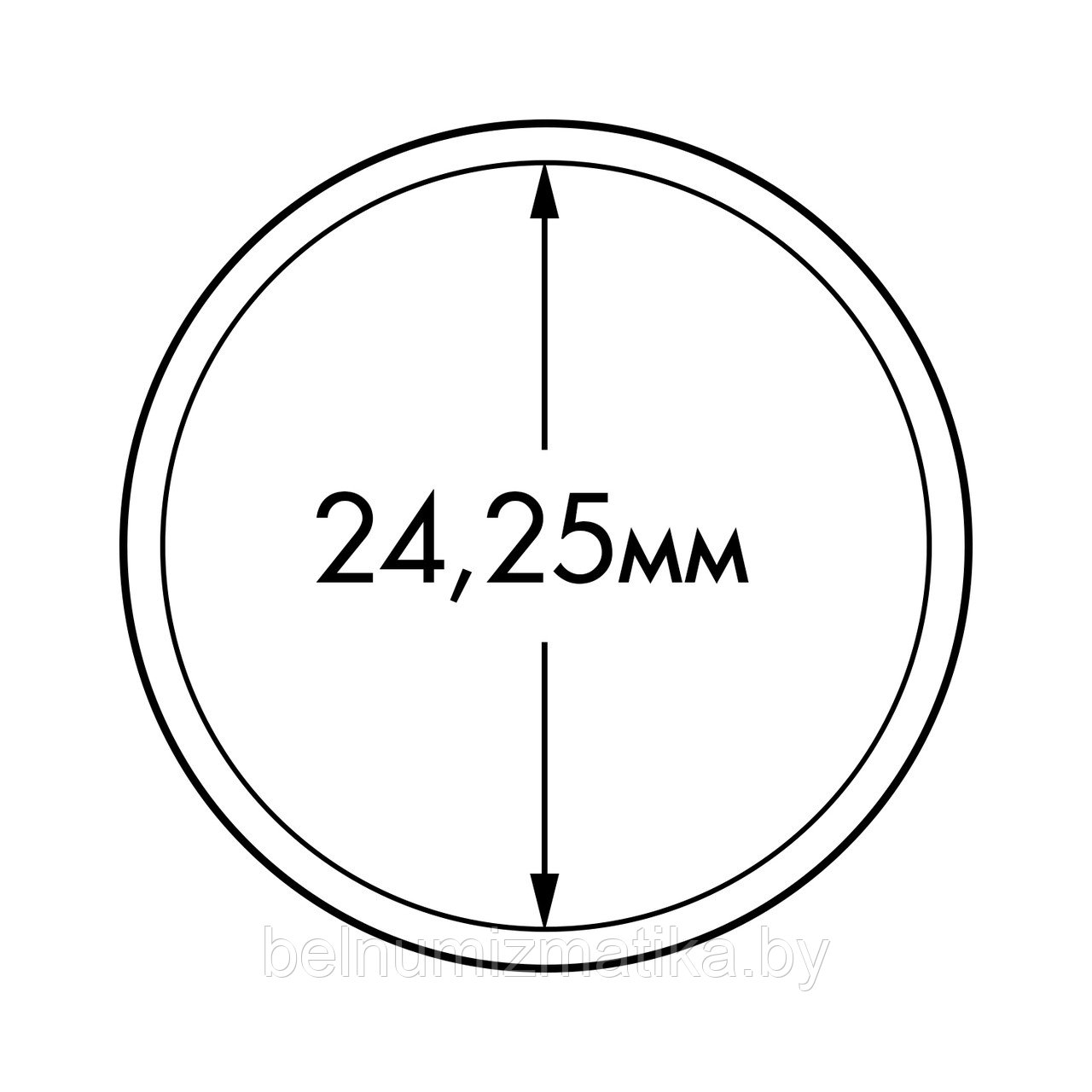 Капсула "ULTRA Perfect Fit" для монет 50 евроцентов Ø 24,25 мм, LEUCHTTURM, 365290