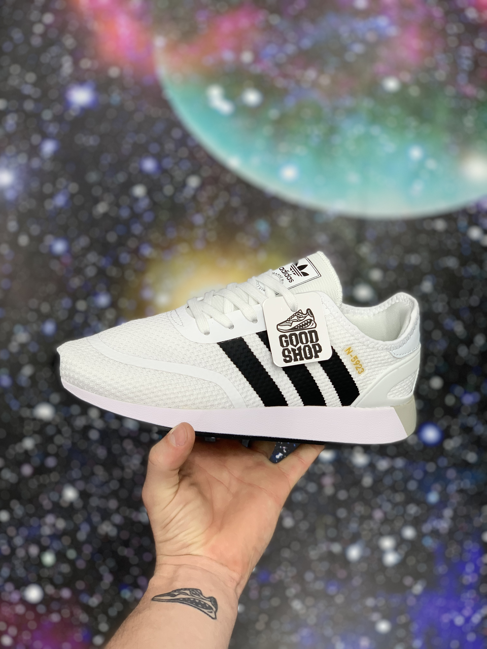 Кроссовки Adidas N-5923 White Black - фото 1 - id-p181386379