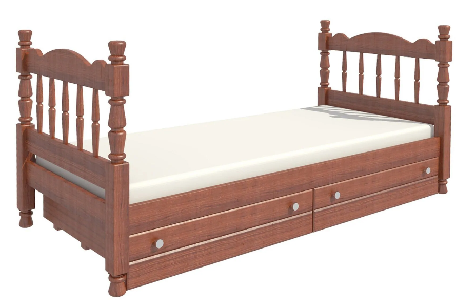 Детская кровать Аленка массив сосны с ящиками (2 варианта цвета) фабрика Браво - фото 6 - id-p181386464