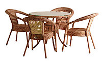 Комплект садовой мебели DECO 4 с круглым столом, капучино