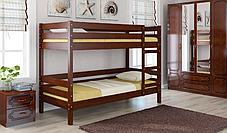 Двухъярусная кровать Джуниор массив сосны цвет орех темный (3 варианта цвета) фабрика Браво, фото 2