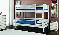 Двухъярусная кровать Джуниор массив сосны цвет орех темный (3 варианта цвета) фабрика Браво, фото 3