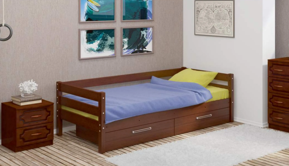 Кровать Глория с ящиками массив сосны (3 варианта цвета) фабрика Браво