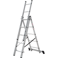 Лестница-стремянка Новая высота NV 123 алюминиевая трёхсекционная 3x5 ступеней 1230305