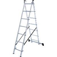 Лестница-стремянка Новая высота NV 122 алюминиевая двухсекционная 2x7 ступеней