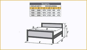 Кровать Елена 4 160 массив  с основанием  фабрика Браво  - 4 варианта цвета, фото 3
