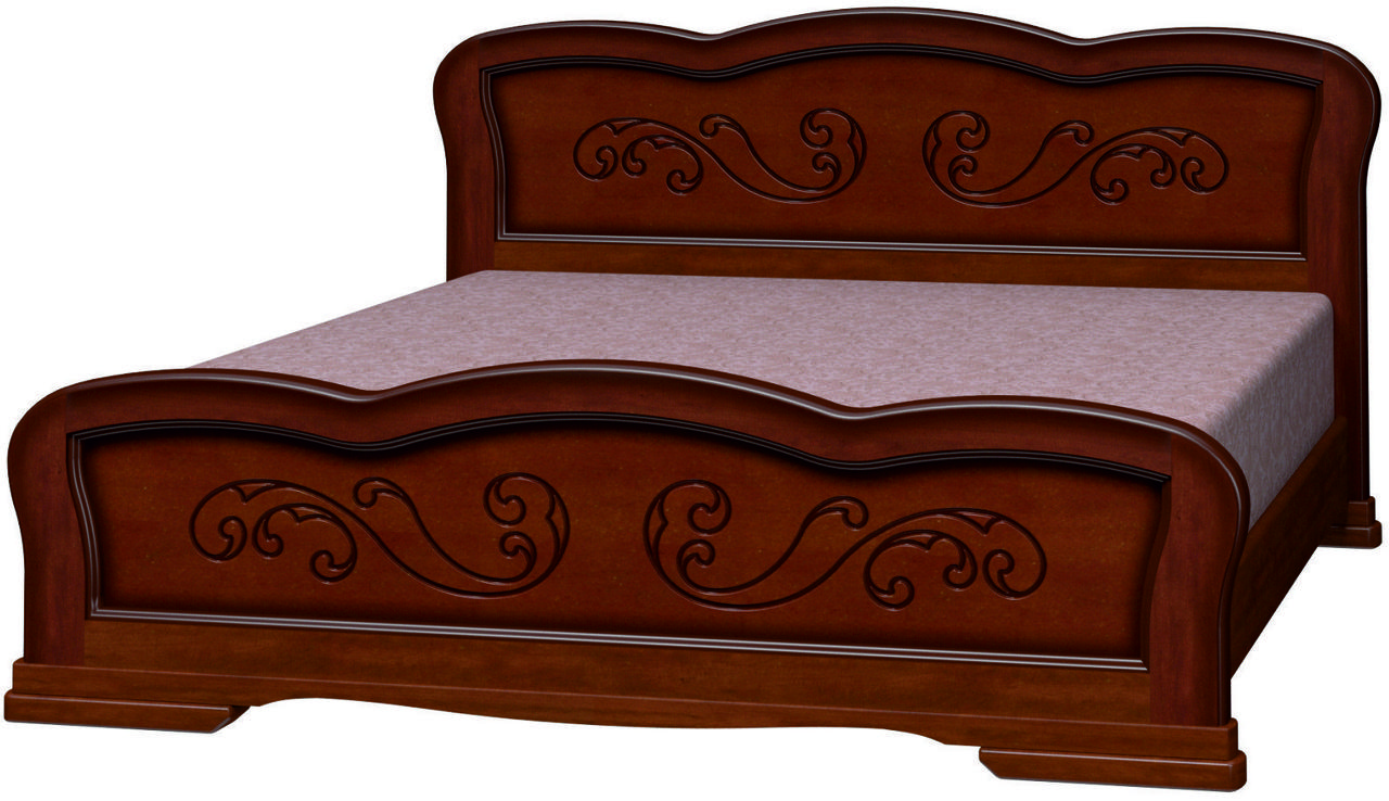 Кровать Карина 8 160 массив с основанием фабрика Браво - орех - фото 4 - id-p181399614