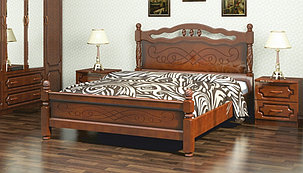 Кровать Карина 15 160 массив с основанием фабрика Браво  - орех, фото 2
