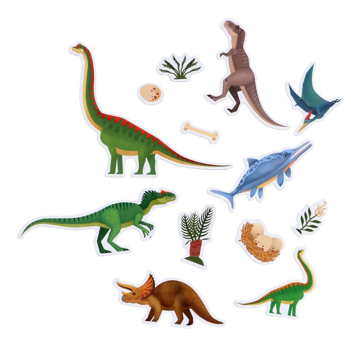 Магнитная книжка- игрушка «В мире динозавров» 8 стр. - фото 5 - id-p181404152