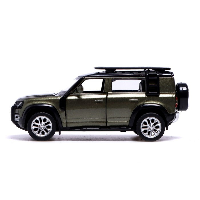 Машина металлическая LAND ROVER DEFENDER 110, 1:43, инерция, открываются двери, цвет зелёный - фото 2 - id-p181407816