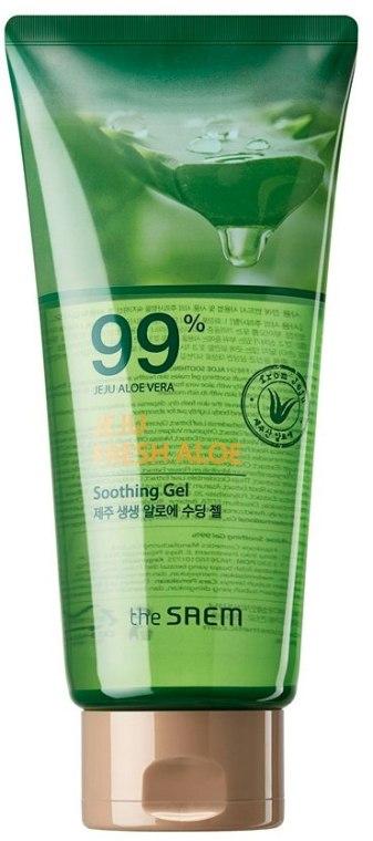 Гель с алоэ универсальный увлажняющий туба The Saem Jeju Fresh Aloe Soothing Gel 99% Tube, 300мл