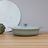 Cотейник чугунный с крышкой с двумя ручками 28 см цвет зеленый BergHOFF 3900043, фото 4
