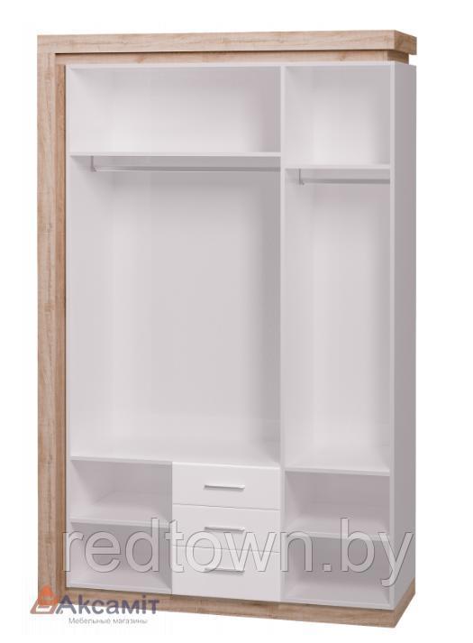 Шкаф для одежды с ящиками 3-х дверный с зеркалом: 1408мм - фото 2 - id-p181437666