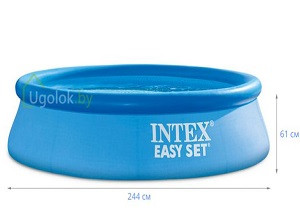 Бассейн надувной, каркасный Intex Easy Set 28108NP 244x61 см с фильтр-насосом - фото 1 - id-p181437147